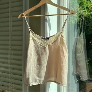 Brandy Melville silky lace cami